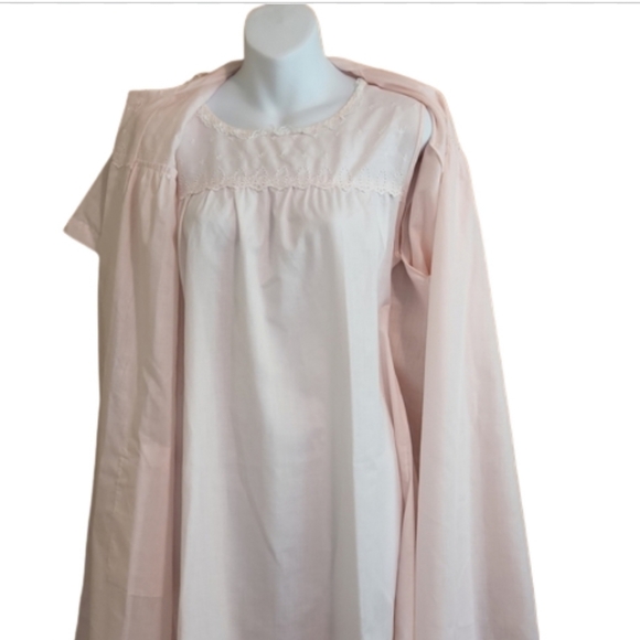 Vintage Katz Pink 2pc Shift Nightgown and Robe/House-Coat Set EUC Medium - Picture 10 of 12
